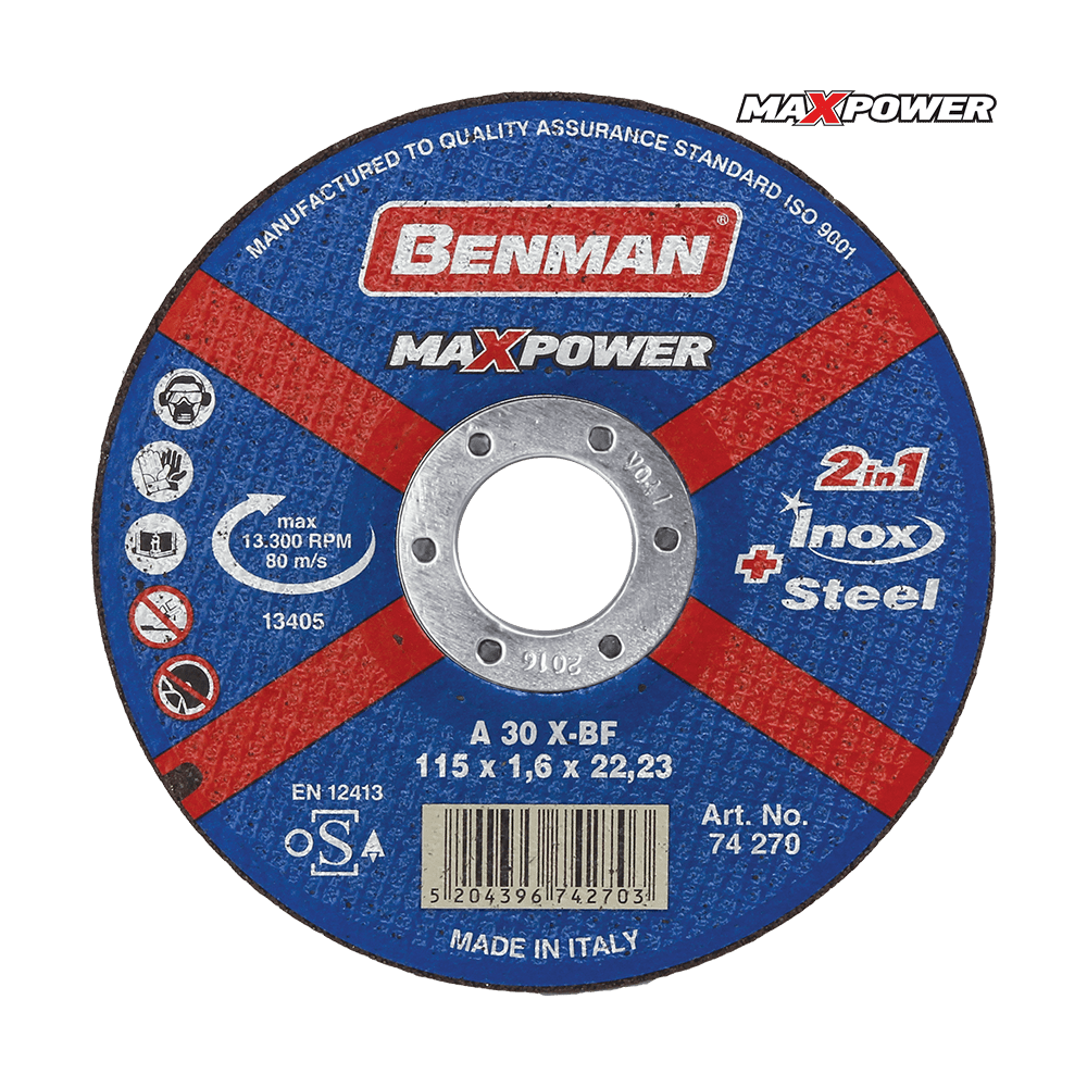 Maxpower 230X2.5mm Benman cutting disc for steel and stainless steel