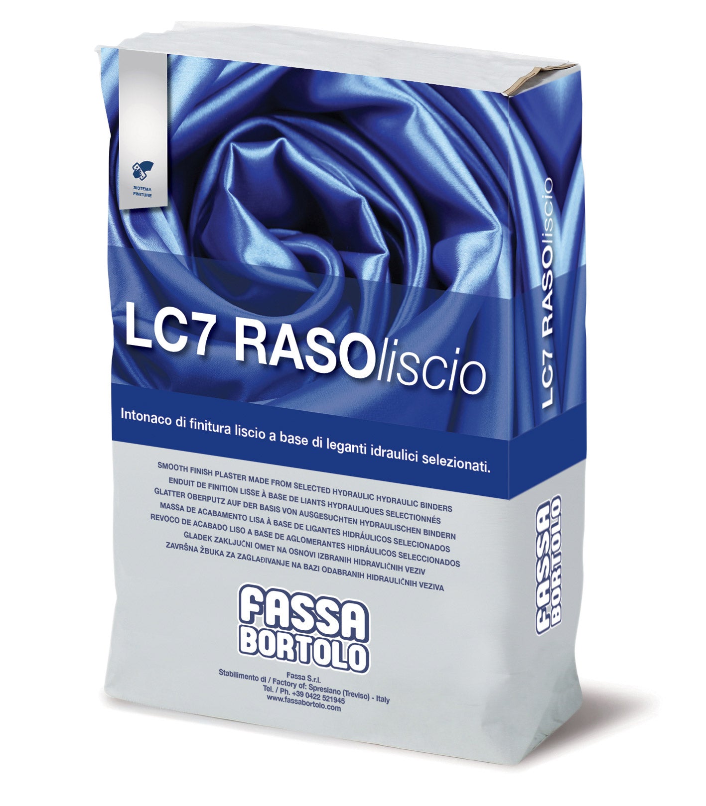 Smooth finishing plaster based on selected hydraulic binders LC 7 RASO LISCIO 20 kg