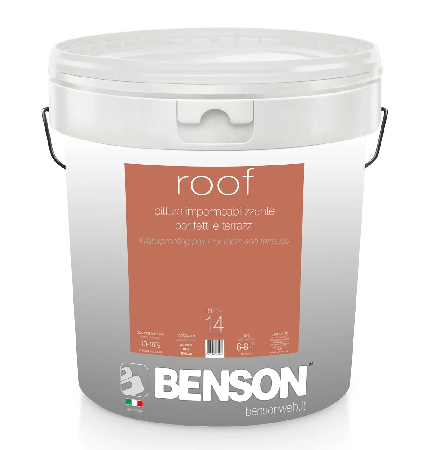 ROOF Elastic Reflective Paint for Roofs and Terraces – 14L White