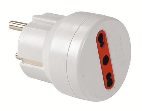 Schuko plug Rosi 2P+E 16A + 1 socket 10/16 2P+E 250V Stand.IT S30 P17/11 CEI 23-57