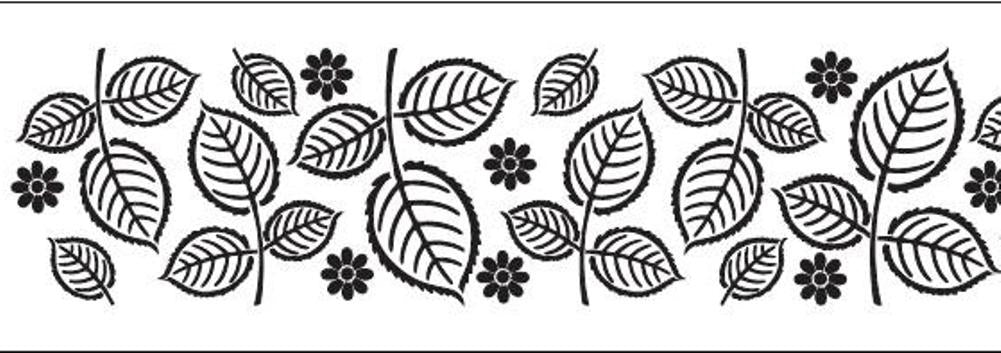 90X15cm decorative effect print with leaf pattern