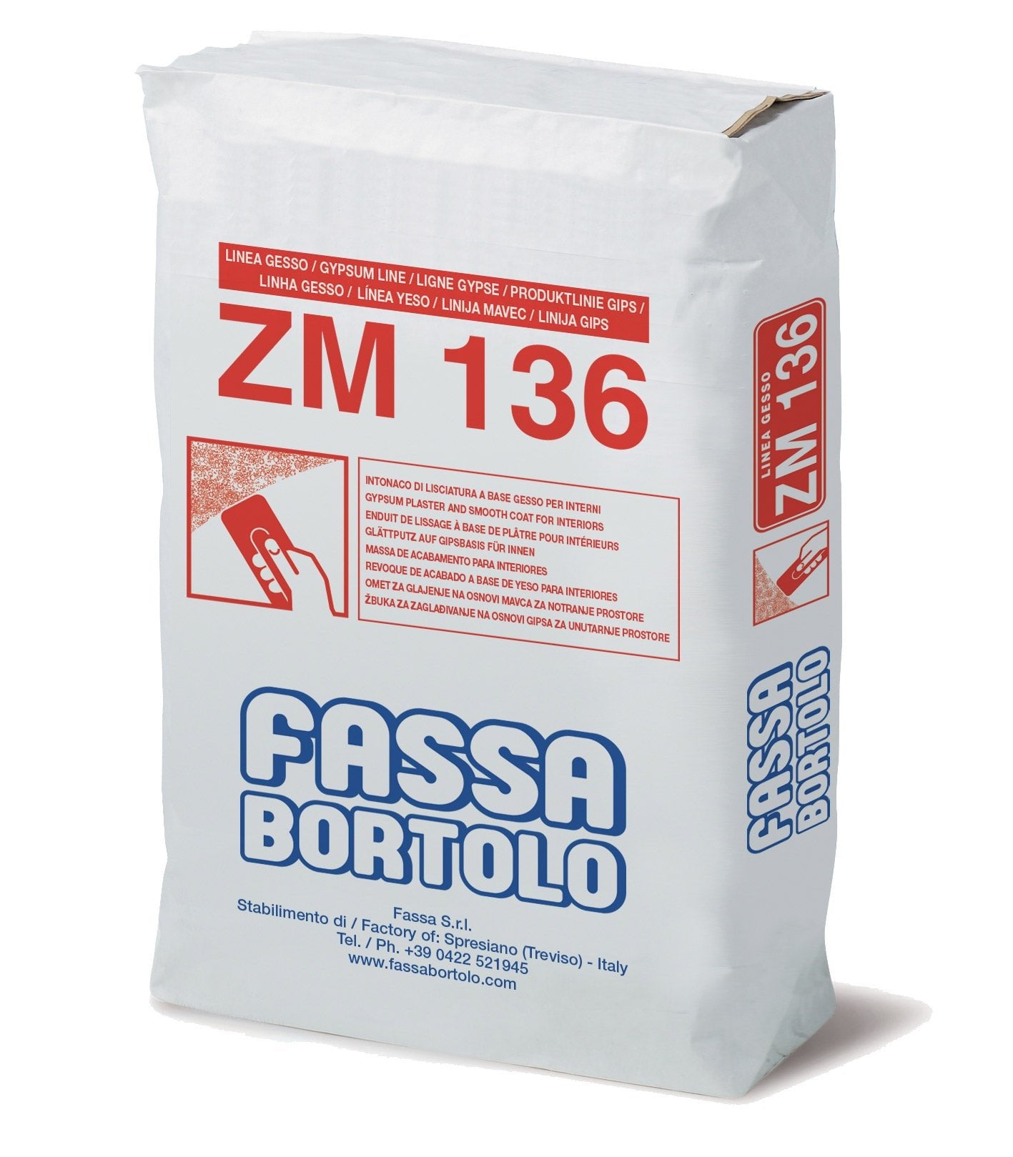 Gypsum-based plaster and smoothing compound for interiors ZM 136 kg 25