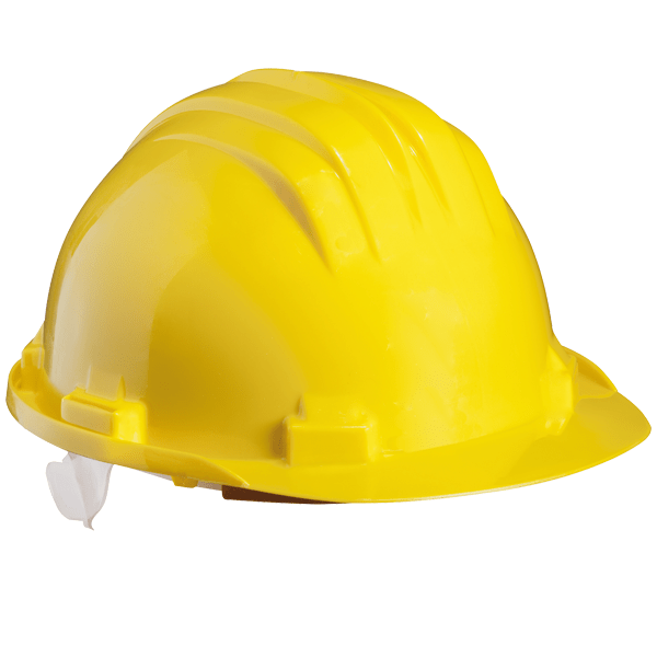 Yellow helmet with Socim sweatband