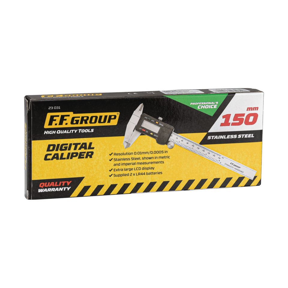CALIBRADOR DIGITAL FF GROUP DE 6"/150 MM CON CARCASA DE PLÁSTICO 
