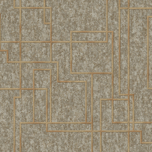Papel pintado AdaWall, colección Octagon, código 1202 - rollo de 10 m² - Marrón 1