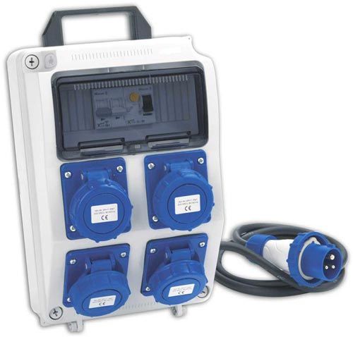 Rosi ASC IP55 construction site panel with 4 industrial sockets series 11 IP67 