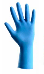 Guante de látex azul sin polvo de alto riesgo Socim