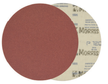 Disco de velcro de óxido de aluminio Morris de 150 mm, sin perforar
