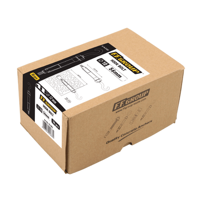 Anclajes largos con tuerca y arandela (25 uds.), grupo FF, M10x115