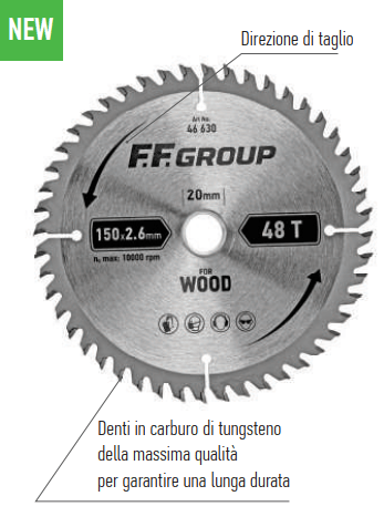 FF Group 150X20 mm Circular Saw Blade for Wood