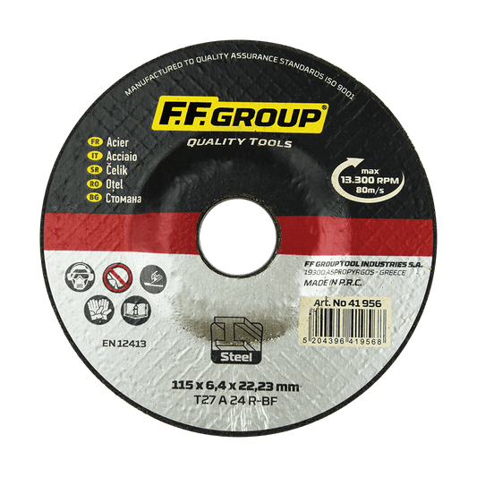 Disco de corte de acero FF Group de 115 x 6,4 mm