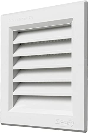 Rejilla ajustable para chimeneas 140x140 +120° blanca tipo blíster