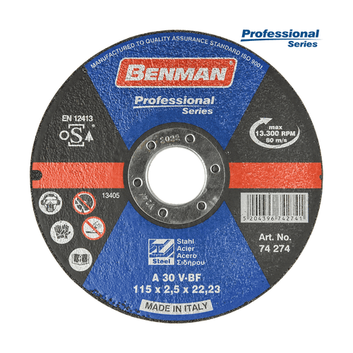 Disco de corte profesional Benman de 115 mm