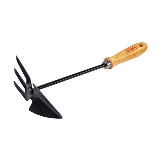 Benman Hoe with 3-tooth rake and wooden handle