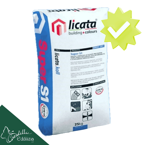 Colla per piastrelle SUPER S1 adesivo cementizio 25 KG – Licata