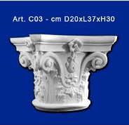 Capitel de yeso para columna Art. C03