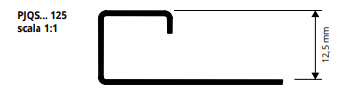 Projolly Square - 2.7 mm Progress stainless steel profile - 12.5 mm
