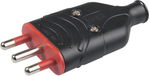 Rosi 10A 250V Black Anti-Crush Rubber Plug