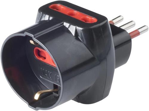 Emilia Rosi SP10 A PR10/16A SCHUKO NE series plug with adapter