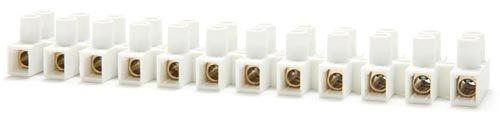 Abrazaderas Rosi de polipropileno blanco, sección de 16 mm