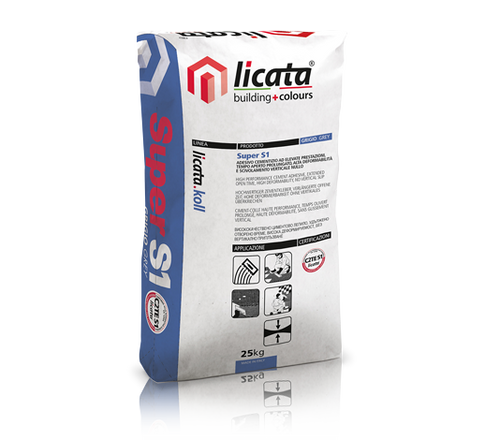 Adhesivo para azulejos SUPER S1, 25 kg – Licata