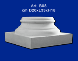Base de yeso para columna mod.B08