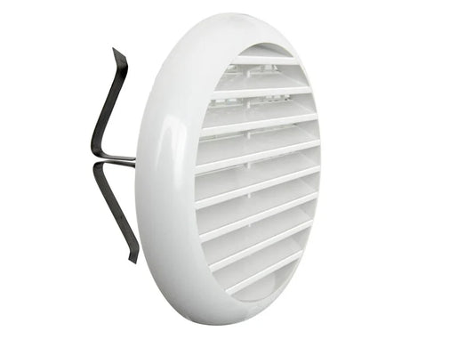 Rejilla de ventilación redonda ø 106 mm blanca TUR100B