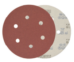 Disco de velcro Benman de 150 mm de óxido de aluminio y 6 orificios