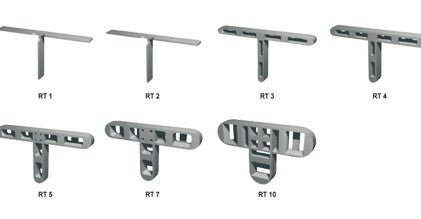 RT Half-Cross "T" Drilled Spacers 1, 2, 3, 4 and 5 mm - 250 pieces - 1 mm