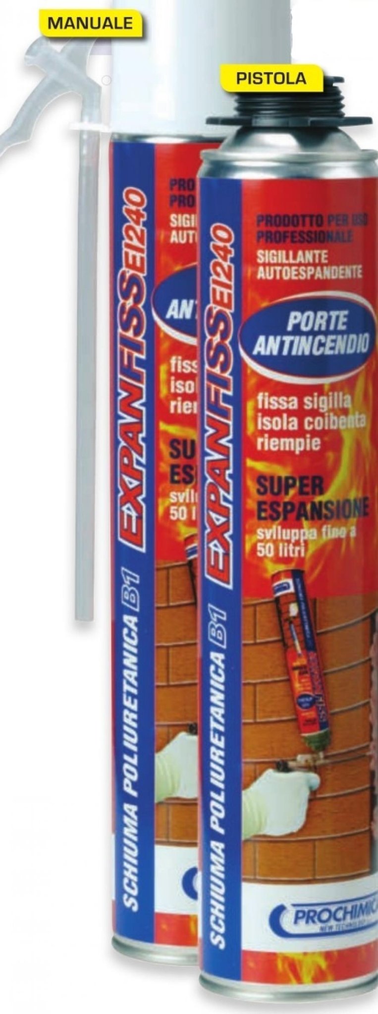 Expanfiss Fuoco 750 ml self-expanding sealant for professional use 