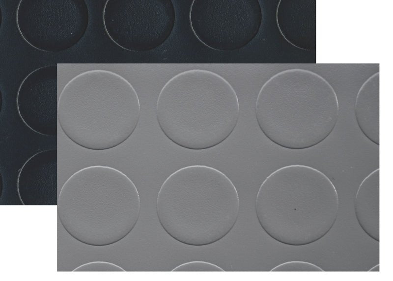 Tira de moqueta de PVC con burbujas, 1 mm de grosor, 1 m de largo - Gris oscuro 