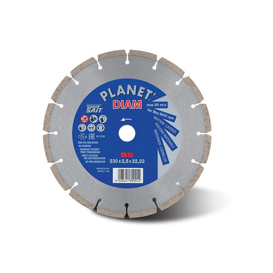 Diamond cutting disc 230X2.5X22.23 BS sintered segments